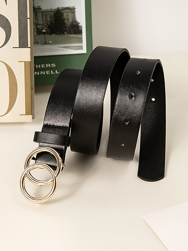 Women's Belt PU Black Waist Belt Dailywear Daily Pure Color - LuckyFash™