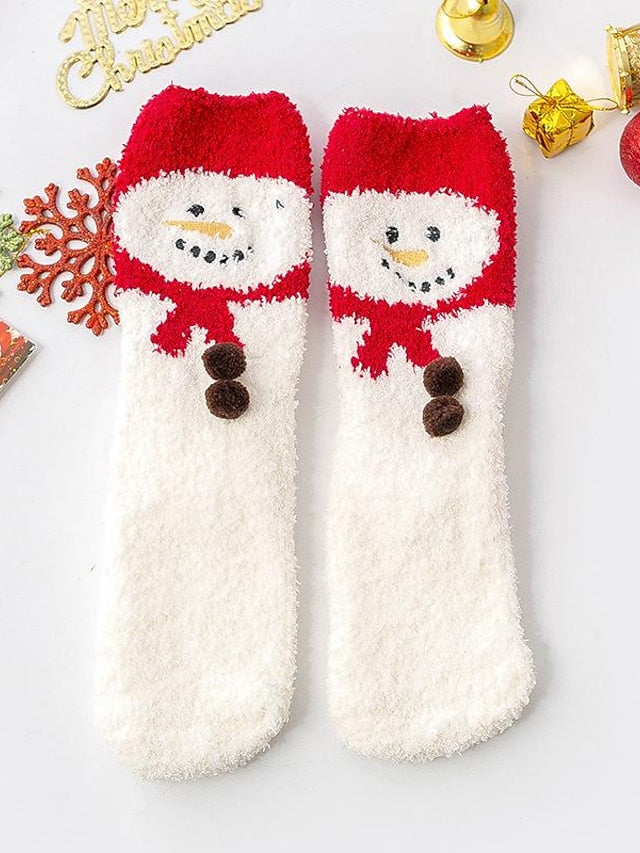 Women's Crew Socks Party Christmas Gift Multi Color Animal Patterned Polyester Spandex Casual Classic Warm Cute 1 Pair - LuckyFash™