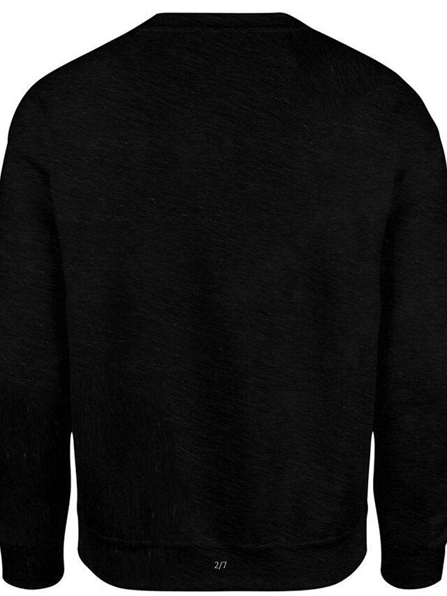 Women's Hoodie Sweatshirt Pullover Casual White Black Graphic Dog 3D Daily Round Neck Long Sleeve S M L XL XXL - LuckyFash™