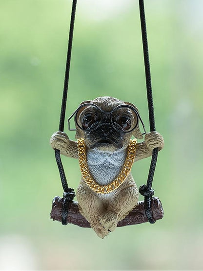 2023 New Car Charm Pendant Swing Pug Pug Dog Car Supplies - LuckyFash™