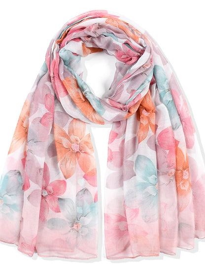New High Quality Flower Scarf Women Long Scarves Candy Color Shawl Female Hijab Wrap Summer Beachwear Cover-ups - LuckyFash™
