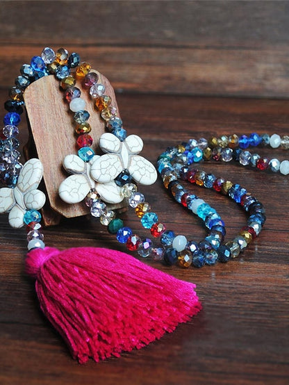 Women's necklace Chic Modern Street Butterfly Necklaces & Color Crystal  Bohemia Sweater Necklace / Blue / Pink / Fall / Winter - LuckyFash™