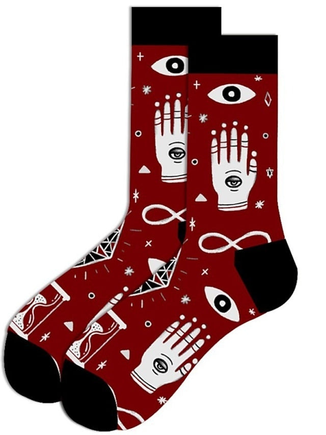 Unisex Crew Socks Work Daily Holiday Animal Patterned Dot Flower Polyester Cotton Simple Casual Lolita Casual Cute Casual / Daily 1 Pair - LuckyFash™