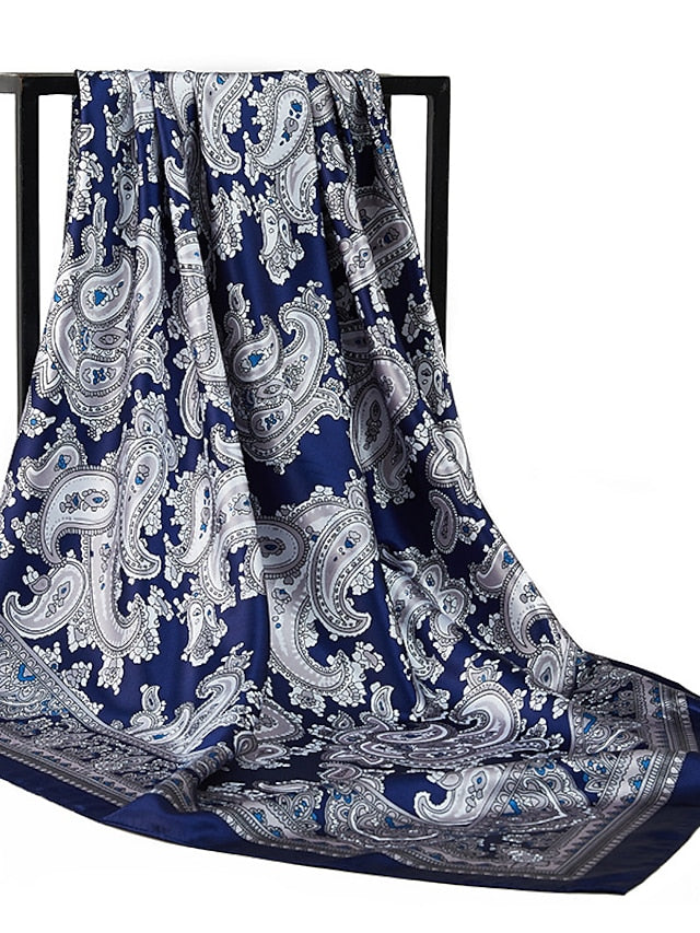 Summer Muslim Shawls 90X90CM Beach Kerchief Print Square Scarves New Style Sunscreen Headcloth - LuckyFash™