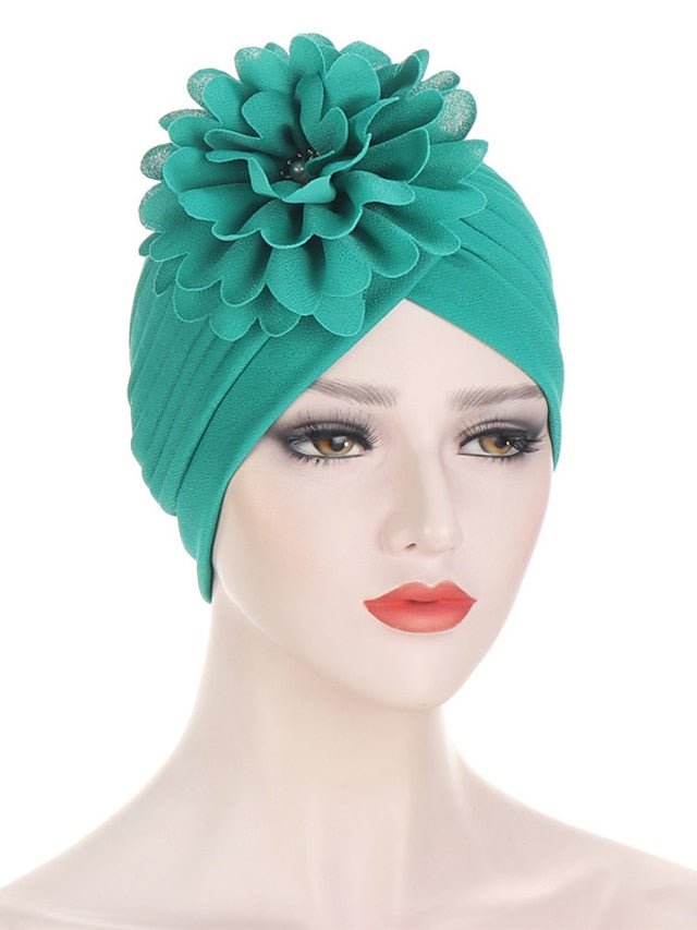 Multi Colors Bandanas Women Stretchy Turban Flower Muslim Hat Headband Wrap Female Hijab Indian Cap Head Wrap for Women - LuckyFash™