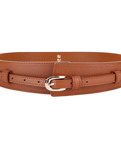 Women's Wide Belt Party Wedding Street Daily Coffee White Belt Solid Color Red Fall Winter Spring Summer - LuckyFash™