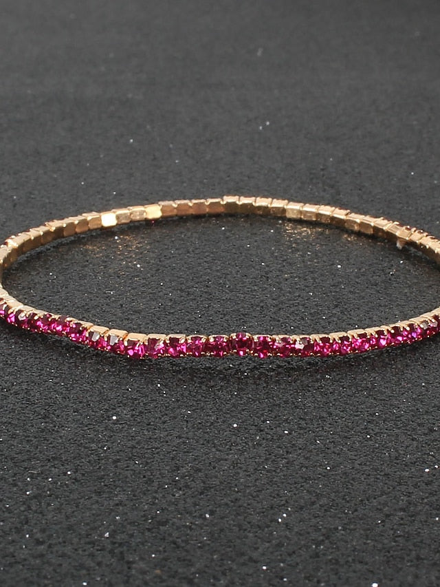 Women's Bracelet Classic Fashion Vintage Theme Personalized Rhinestone Bracelet Jewelry Silver / Black / Red For Party Evening Gift Daily Birthday - LuckyFash™