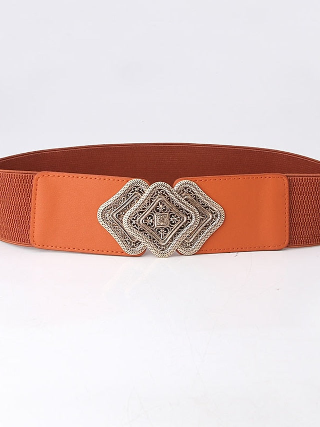 Women's Belt PU White Black Camel Red Wide Belt Outdoor Dailywear Daily Holiday Pure Color / Spring / Summer / Fall / Winter - LuckyFash™