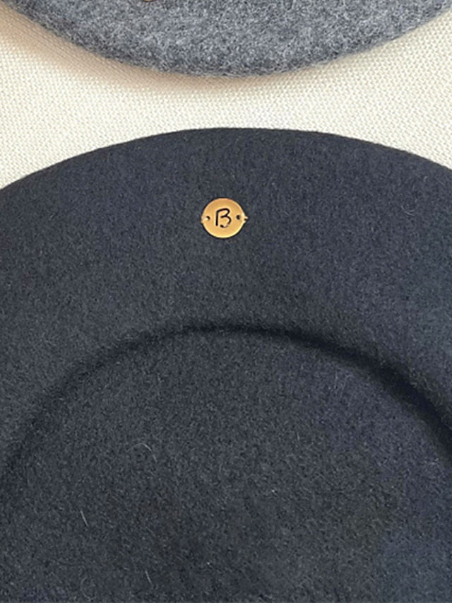 Women's Hat Beret Hat Winter Hats Black Camel Gray Outdoor Daily Holiday Pure Color Letter Comfort Warm Breathable - LuckyFash™