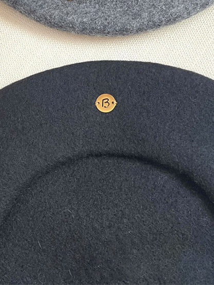 Women's Hat Beret Hat Winter Hats Black Camel Gray Outdoor Daily Holiday Pure Color Letter Comfort Warm Breathable - LuckyFash™