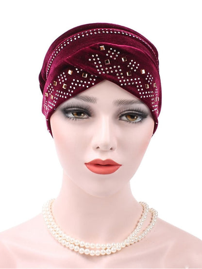 Solid Color Inner Hijabs Muslim Turban Caps For Women With Drill Ethnic Islamic Wrap Head Turbante Ready To Wear Hijab Bonnet - LuckyFash™