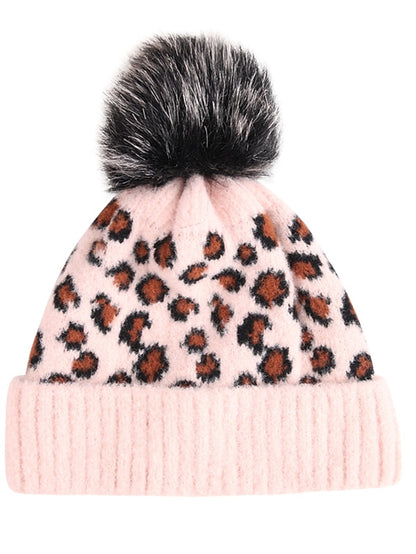 Women's Hat Beanie / Slouchy Black Pink Light Gray Outdoor Home Daily Knit Leopard Portable Windproof Comfort - LuckyFash™