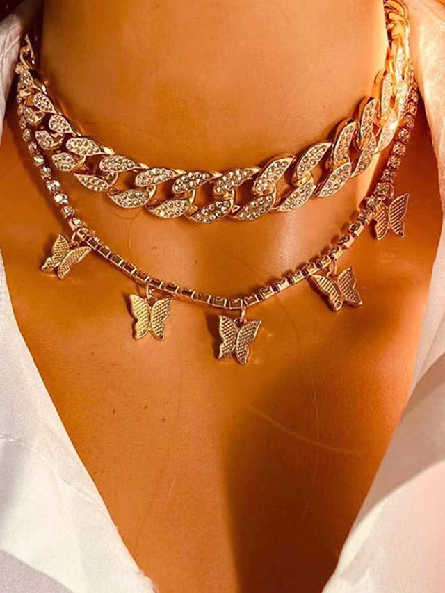 Women's necklace Chic & Modern Party Butterfly Necklaces / Gold / Silver / Fall / Winter / Spring - LuckyFash™