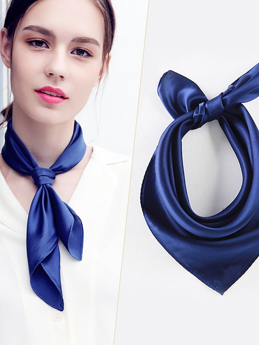 Women's Scarves Satin Scarves Kerchief Office Sports & Outdoor Daily Solid Colored Satin Simple Style 1 pcs - LuckyFash™