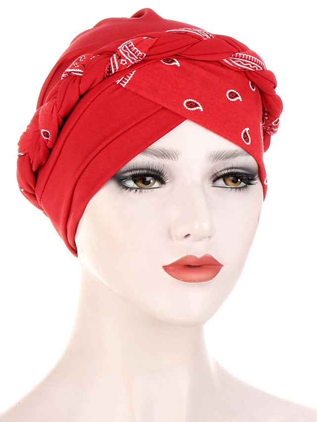 Cotton Print Muslim Turban Scarf For Women Islamic Inner Hijab Caps Arab Wrap Head Scarves Femme Musulman Turbante Mujer - LuckyFash™