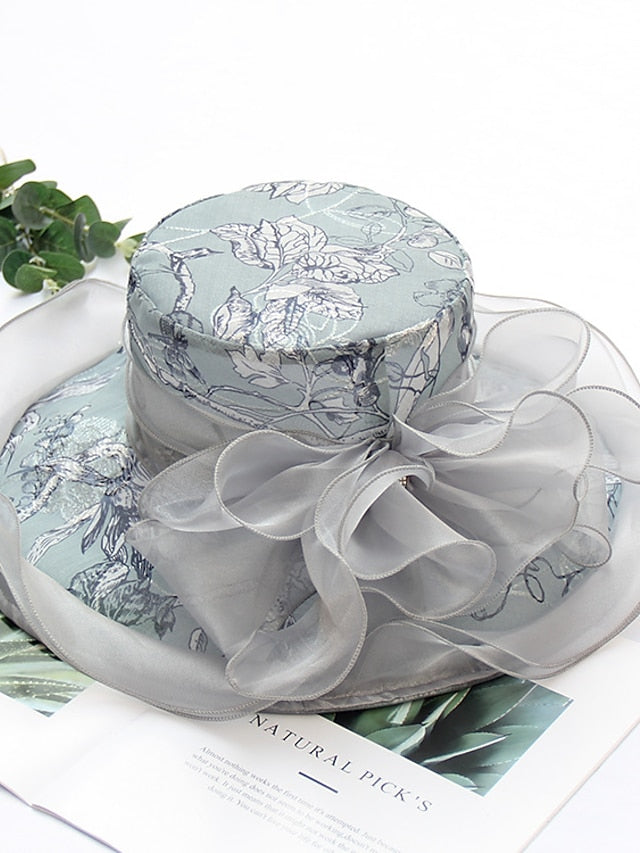 Women's Hat Sun Hat Light Pink Pink Light Gray Outdoor Home Street Mesh Embroidery Flower Portable Windproof Comfort - LuckyFash™