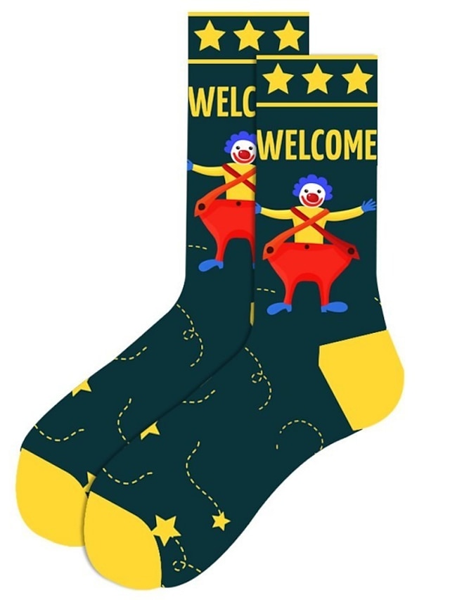 Unisex Crew Socks Work Daily Holiday Animal Patterned Dot Flower Polyester Cotton Simple Casual Lolita Casual Cute Casual / Daily 1 Pair - LuckyFash™