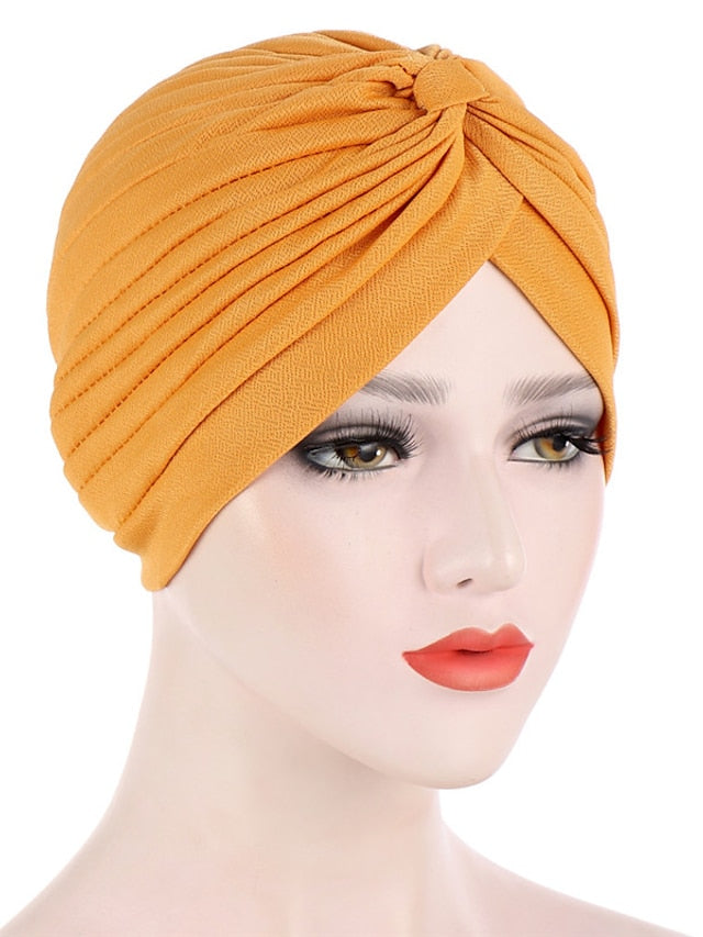 Women's Turban Daily Holiday Solid / Plain Color Polyester Cute Cute 1 pcs - LuckyFash™