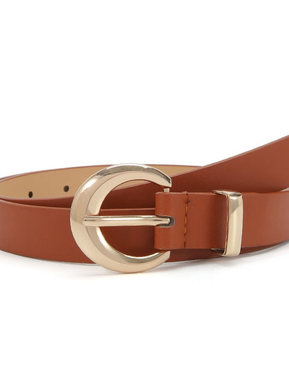 Women's Unisex PU Buckle Belt PU Leather Metal Bucke Plain Casual Classic Party Daily White Black Pink Red - LuckyFash™