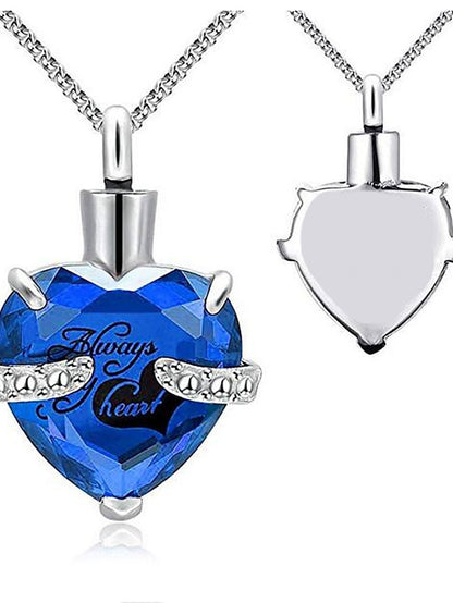 ulatree urn necklaces for ashes cremation jewelry for ashes urns for human ashes heart necklaces for women memorial pendant always in my heart - LuckyFash™