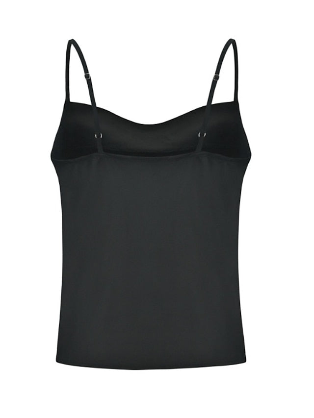 basics white drape sagging satin cami for Women - LuckyFash™