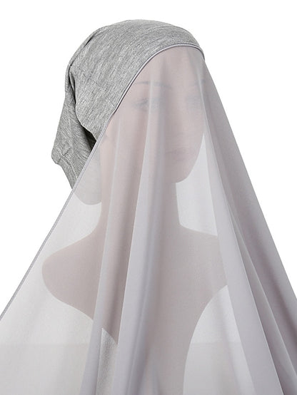 Muslim Women Hijabs Chiffon Shawl Head Scarf Islamic Ramadan Prayer Headwraps Bandage Adjustable Musulman Femme Veil - LuckyFash™