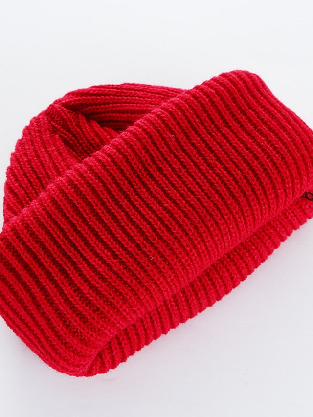 Women's Hat Beanie / Slouchy Light Pink Black Wine Outdoor Street Dailywear Knit Pure Color Comfort Warm Breathable - LuckyFash™