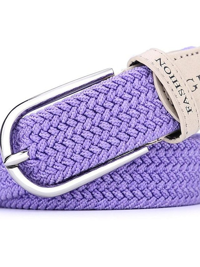 canvas woven thin belt ladies fashion elastic elastic belt korean women's pants belt - LuckyFash™