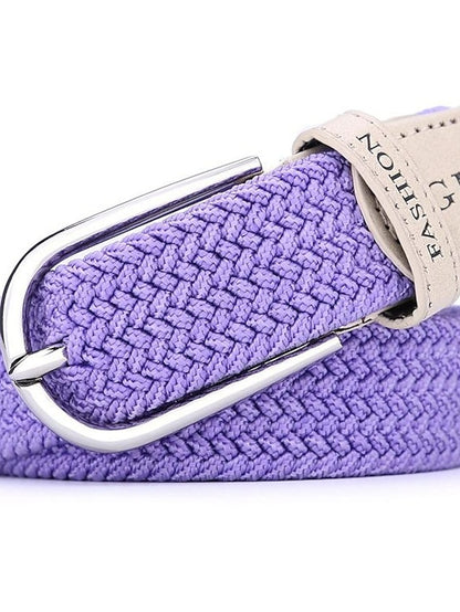 canvas woven thin belt ladies fashion elastic elastic belt korean women's pants belt - LuckyFash™