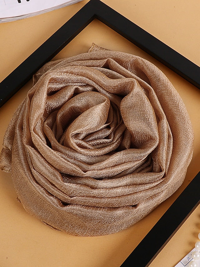 Simple Women Fashion Scarf Plain Solid Shawls Scarves Summer Lady Bandanas Foulard Hijab Party Gift - LuckyFash™