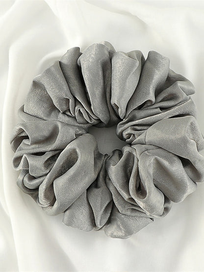 Plain Malaysian Bunch Hair Tie Women Silk Linen Ribbon Wrist Shawl Muslim Hijab Bonnet Volumizing Scrunchie Headband - LuckyFash™