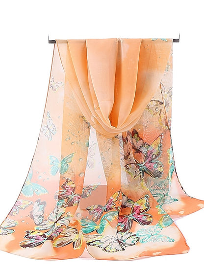Women's Scarves Shawl Daily Holiday Animal Chiffon Casual Vintage Retro Sunscreen Outdoor Casual 1 PC - LuckyFash™