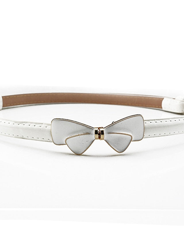 Women's Skinny Belt Party Street Dailywear Holiday Black White Belt Pure Color Resin Pink Fall Winter Spring - LuckyFash™