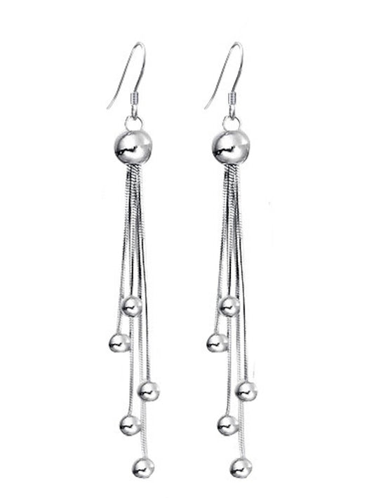 Women's Drop Earrings Dangle Earrings Tassel Fashion Sterling Silver Earrings Jewelry Silver For Party Casual Daily - LuckyFash™