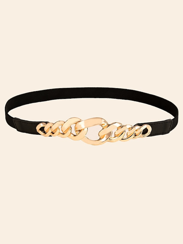 Women's Skinny Belt Party Dailywear Holiday Date Black Belt Pure Color Fall Winter Spring Summer Work - LuckyFash™