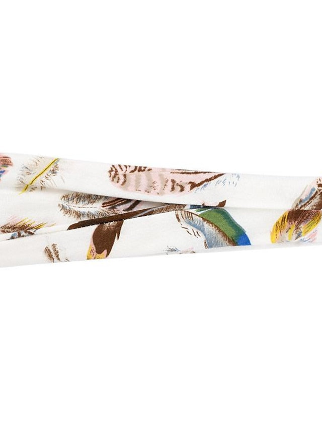 europe and the united states cross-border fashion sports hairband yoga bundle sweat-absorbing headband new ladies wide-brimmed printed headwear - LuckyFash™