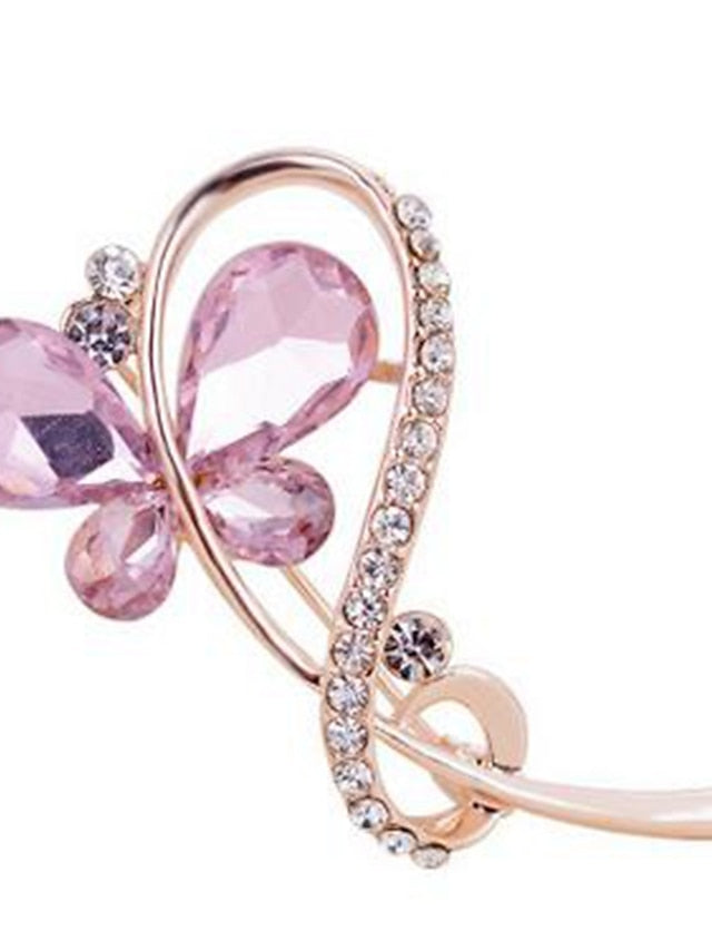 Women's Brooches Classic Butterfly Stylish Elegant Brooch Jewelry White Pink For Daily Date - LuckyFash™