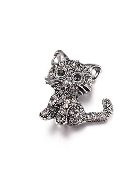 Women's Brooches Classic Cat Animals Stylish Brooch Jewelry Silver For Street Gift - LuckyFash™