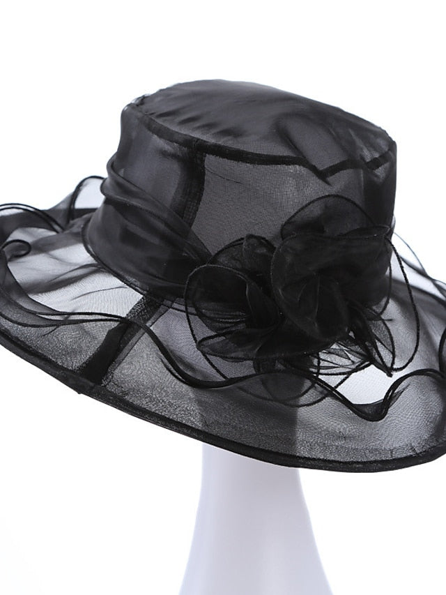 Women's Hat Bucket Hat Sun Hat Black Blue Purple Party Outdoor Dailywear Floral Floral Portable Windproof Comfort - LuckyFash™