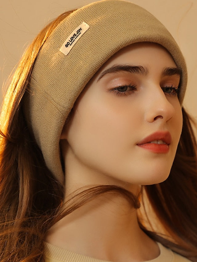 Women's Infinity Scarf Outdoor Dailywear Holiday Beige Black Khaki Scarf Pure Color - LuckyFash™