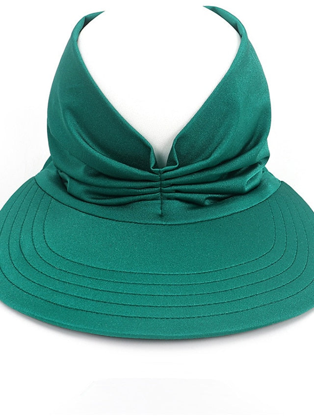 Women's Sun Hat Floppy Hat Outdoor Daily Crystal / Rhinestone Solid / Plain Color Polyester Boho Casual Casual / Daily 1 pcs - LuckyFash™