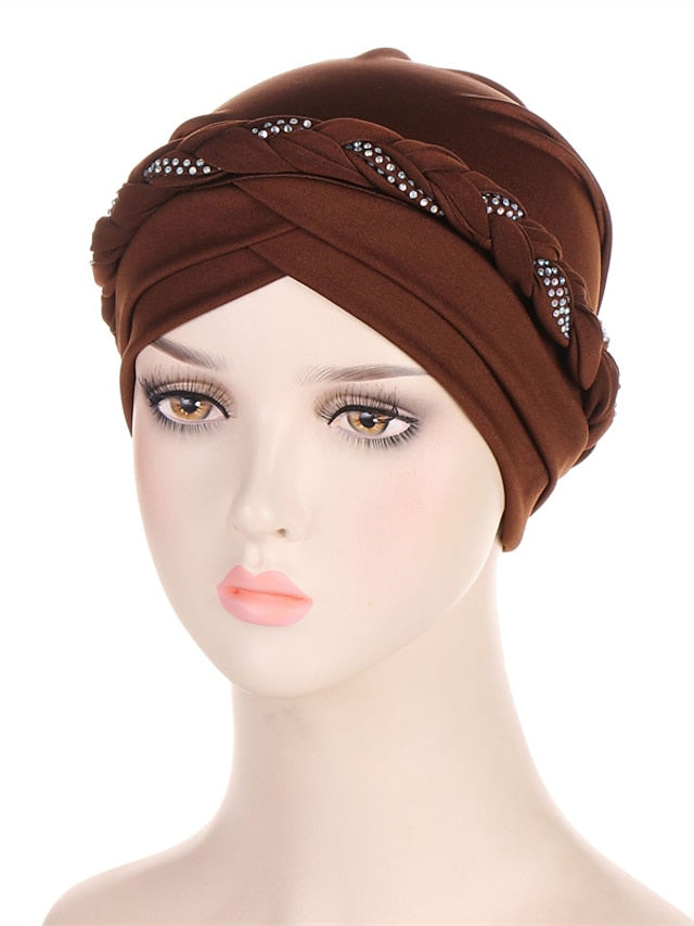 Comfortable Turban Cap for Women Soft Stretch Braid Muslim Hats Female Inner Hijab Caps Indian Bonnet Wrap Head Scarf - LuckyFash™