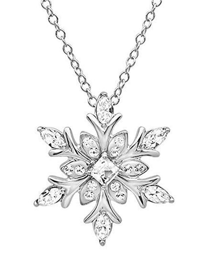 Women's necklace Chic & Modern Party Snowflake Necklaces / Wedding / White / Blue / Fall / Winter - LuckyFash™