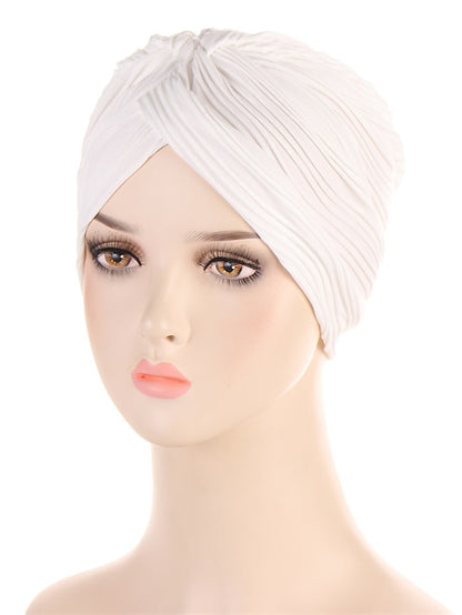 Indian Twist Knot Women Muslim Fold Hijab Turban Inner Caps Hair Care Hat Bonnet Headwear Wrap Head Scarf Femme Cover Beanies - LuckyFash™
