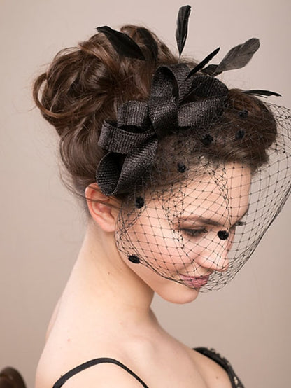 Women's Hair Clip Textured Party Flower Headwear / Wedding / Party Evening / Red / Blue / Green - LuckyFash™