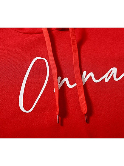 Women's Hoodie Tracksuit Pants Sets Sweatpants Streetwear Green Black Sports Outdoor Casual Letter Hooded S M L XL XXL - LuckyFash™