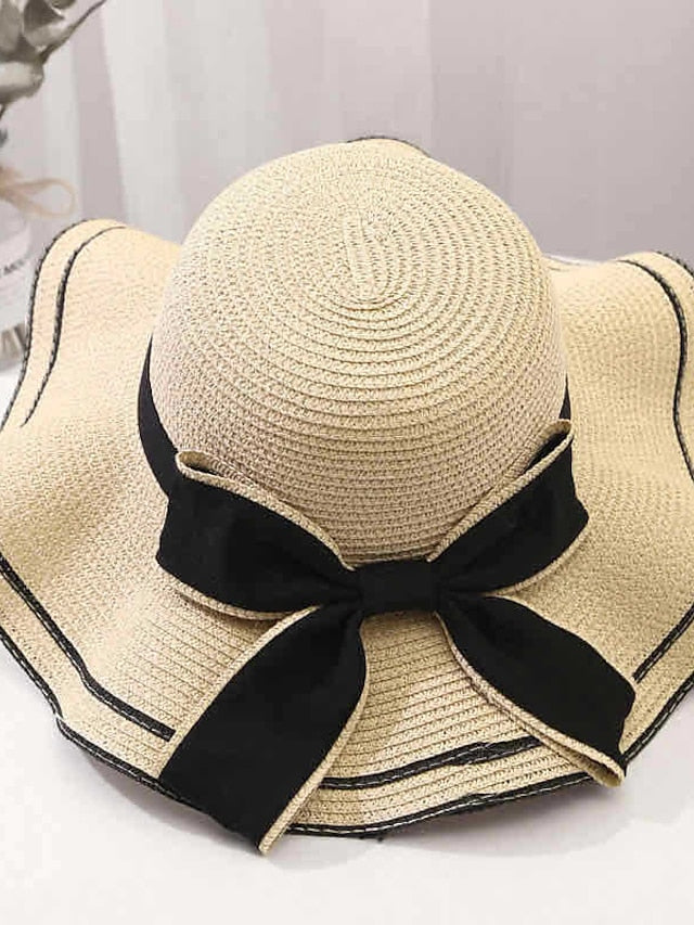 New Summer Straw Hats for Women Fashion Sunshade Beach Hat Travel Bow Big Brim Sun Hat Korean Version Wild Panama Hat Caps - LuckyFash™
