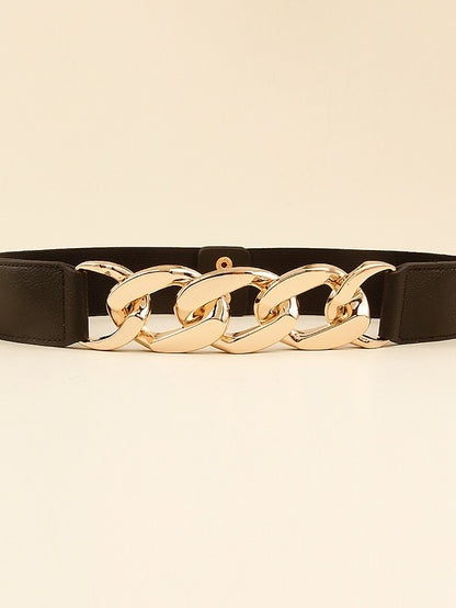 Women's Corset Belt Nylon Metal Chain Steel Buckle Geometric Formal Party Daily Silver Gold - LuckyFash™