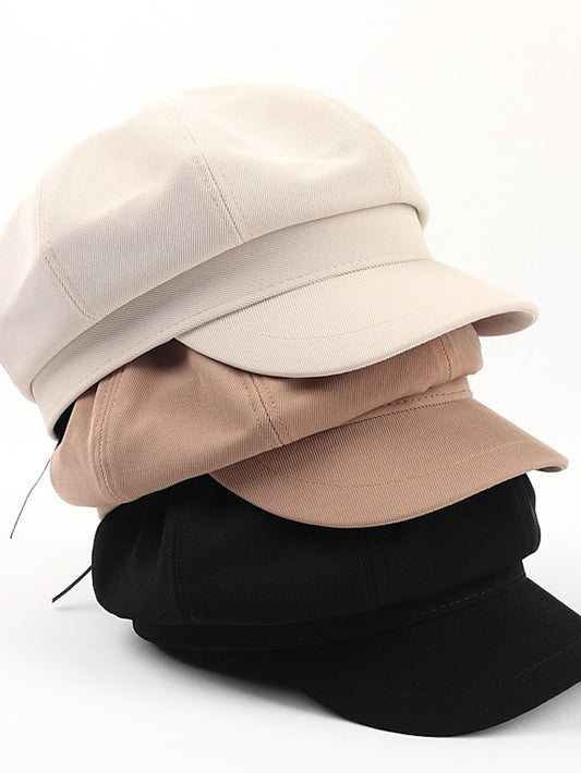 New Style Women Hat Autumn Winter Fashion Solid Color Newsboy Caps Female Octagonal Caps - LuckyFash™