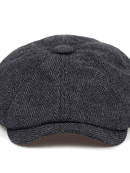 Women's Hat Beret Hat Black Light Brown Brown Outdoor Street Dailywear Print Stripe Windproof Comfort Breathable - LuckyFash™